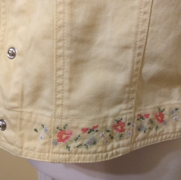 Susan Bristol embroidery cotton jacket sz med - Picture 3 of 6